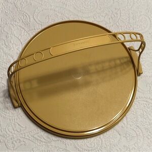 Tupperware Gold 13x13 Round Lid with Removable Carry Handle ONLY